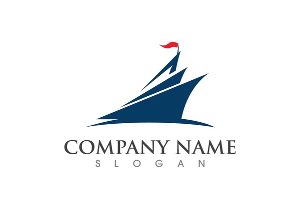 Schip Logo sjabloon — Stockvector