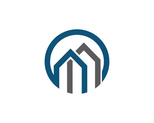 Diseño del logotipo de propiedad y construcción — Vector de stock