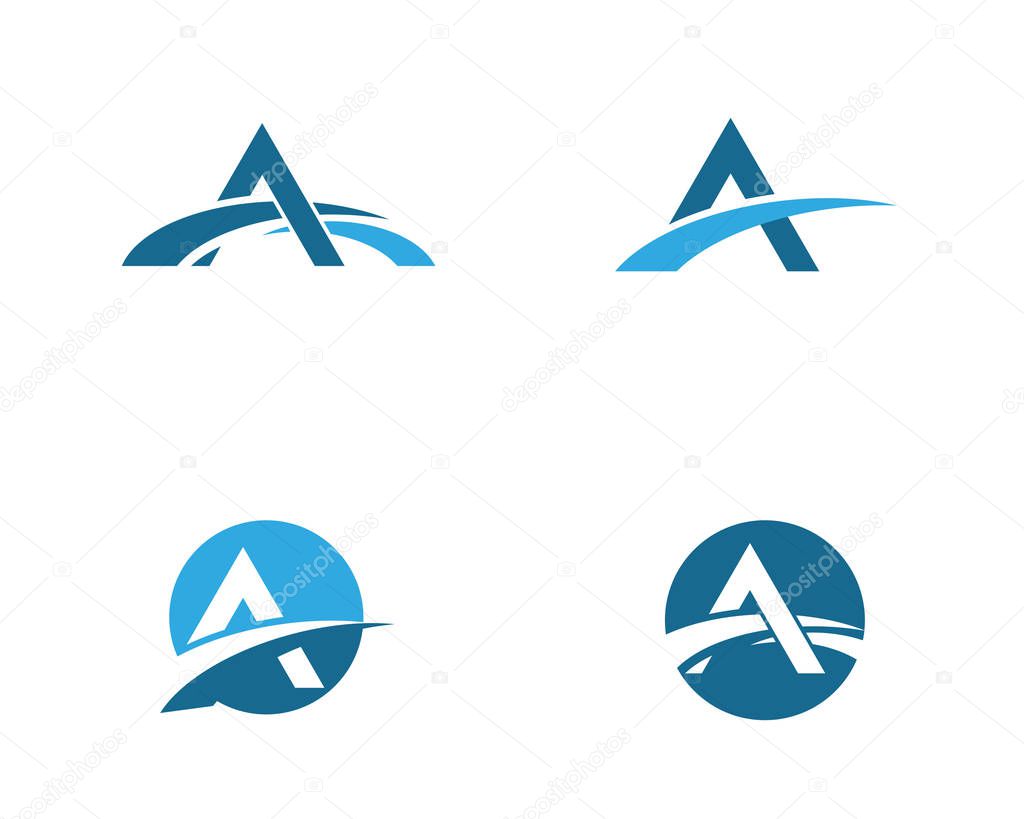 A Letter Bridge icon vector illustration Logo template design