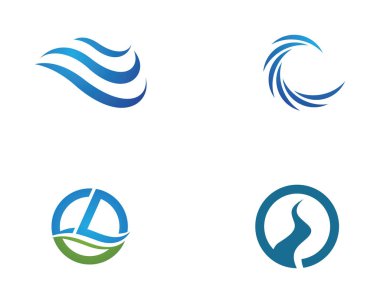 Su dalgası simge vektör çizim