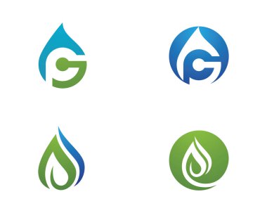 Yaprak ekoloji doğa Logo şablonu