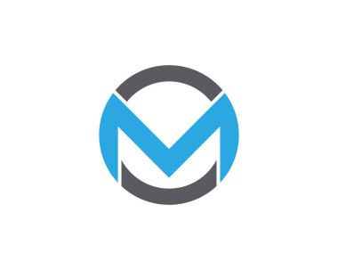 M harfi Logo şablonu vektör simgesi
