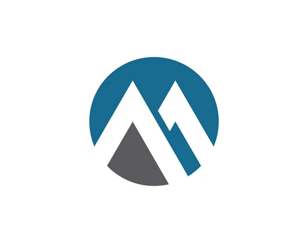 M 文字ロゴのテンプレート ベクトル アイコン — ストックベクタ