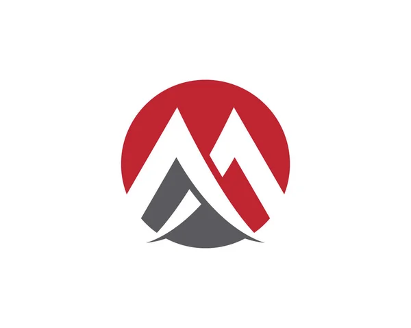 M Carta Logo Plantilla icono de vector — Vector de stock