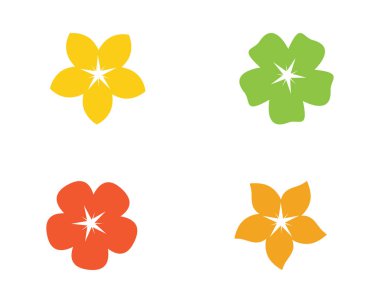 Plumeria çiçek simge vektör çizim