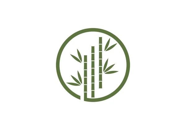 Вектор логотипа бамбуковой иллюстрации — стоковый вектор