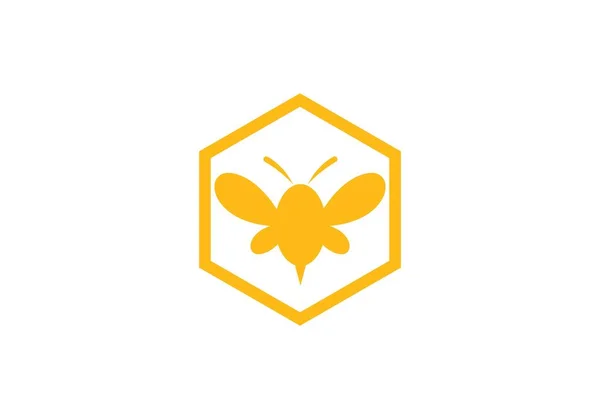 Modelo do logótipo da abelha —  Vetores de Stock
