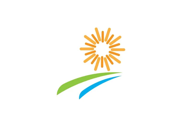Plantilla de logotipo Sun — Vector de stock