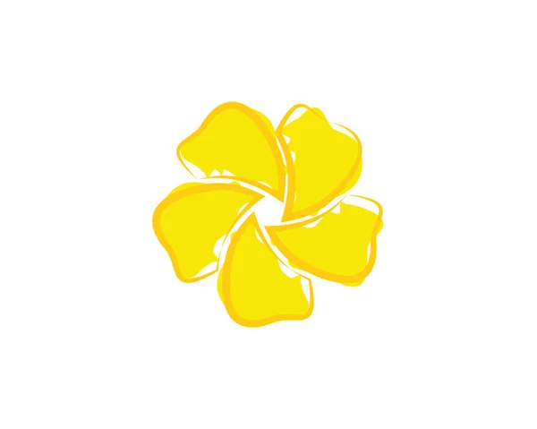 Plumeria Blume Symbol Vektor — Stockvektor