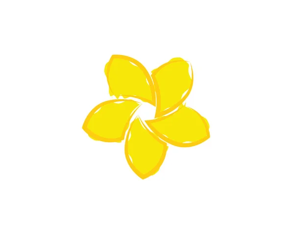 Plumeria Blume Symbol Vektor — Stockvektor