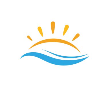 Güneş illüstrasyon simge vektör