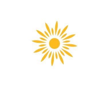 Güneş illüstrasyon simge vektör