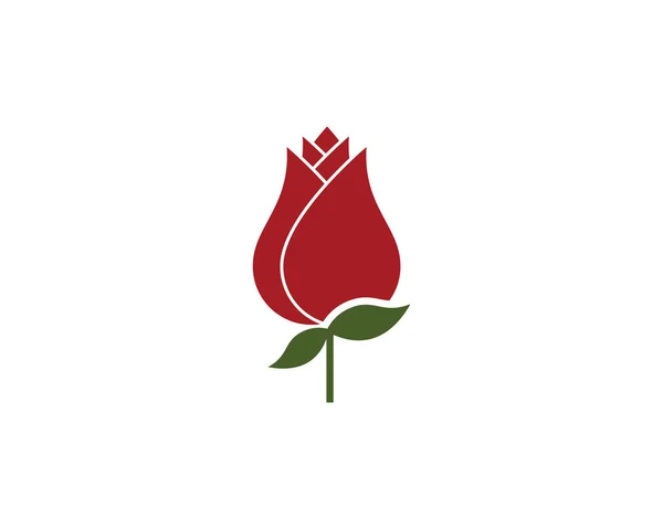 Modèle de logo fleur rose — Image vectorielle