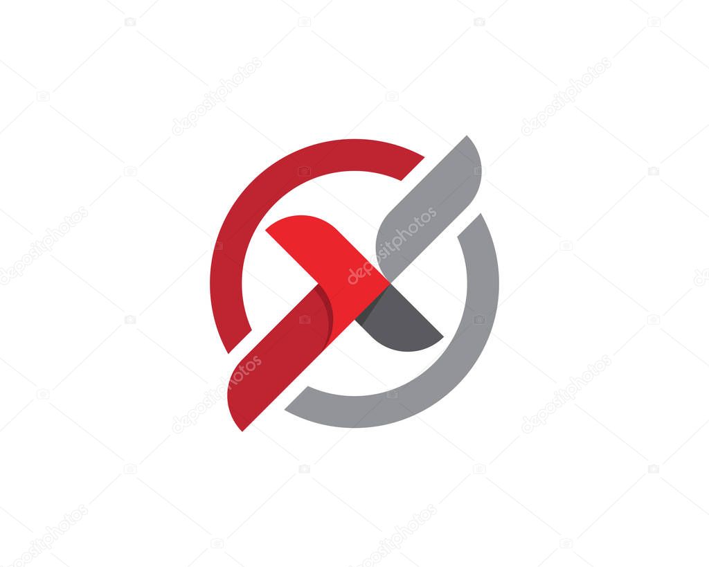 X Letter Logo Template vector icon illustration design