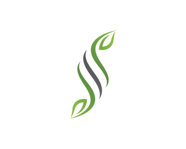 Naturaleza de la ecología de la hoja Logo Template — Vector de stock