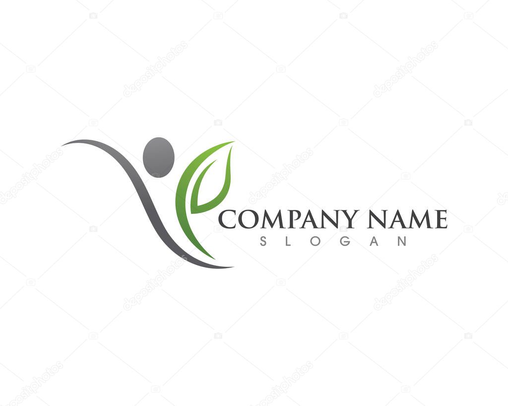 Human character logo sign illustration vector design