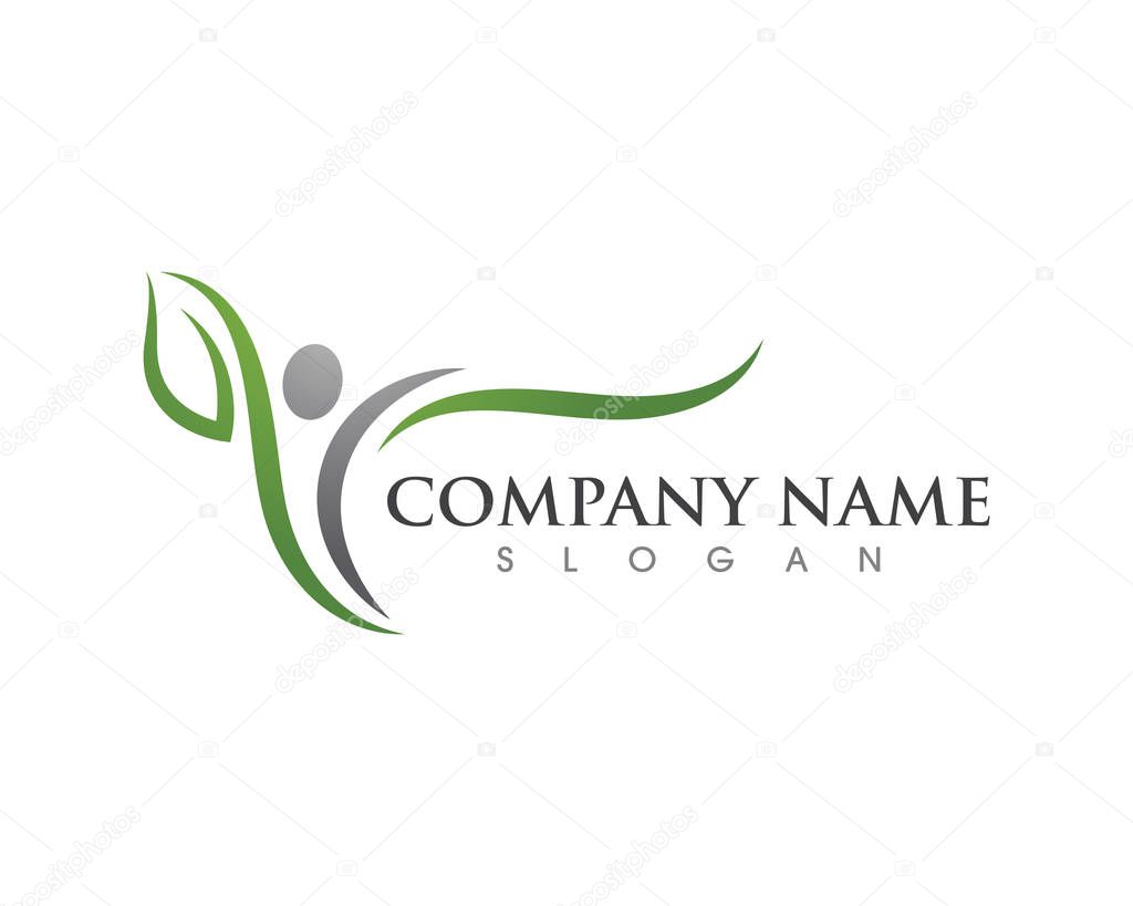 Human character logo sign illustration vector design
