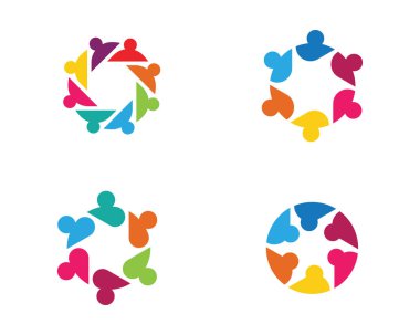 Toplum sosyal bir simge tasarım şablonu