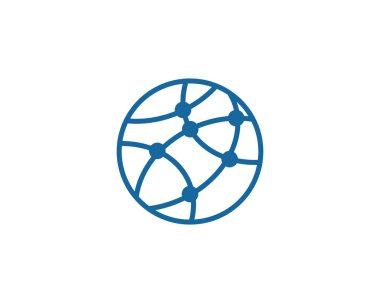 Küresel teknoloji simgesi tasarım