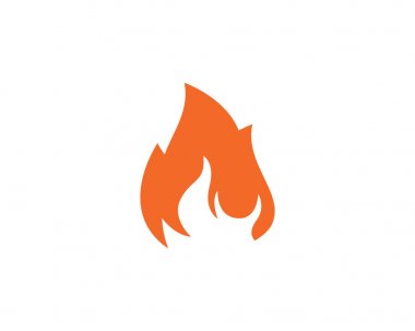 Ateş logosu şablon vektörünü ateşle