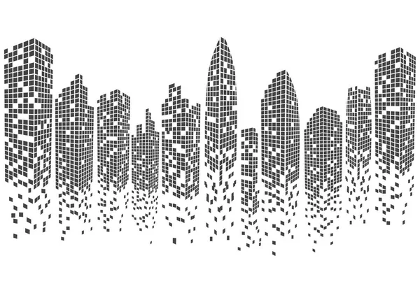 都市スカイラインベクトル図 — ストックベクタ