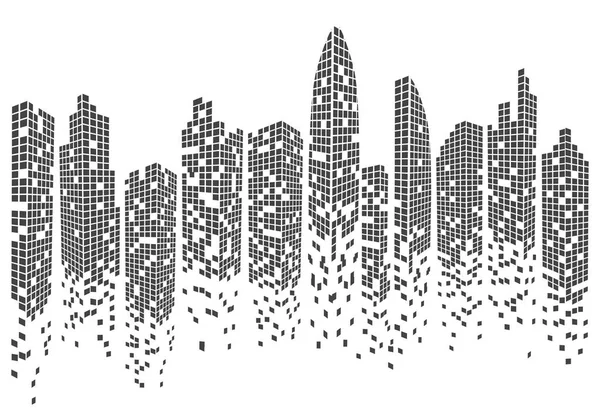 Ciudad skyline vector ilustración — Vector de stock