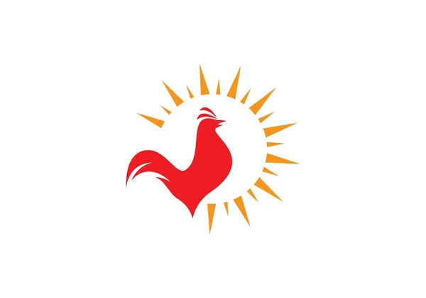 Gallo logo vector — Archivo Imágenes Vectoriales