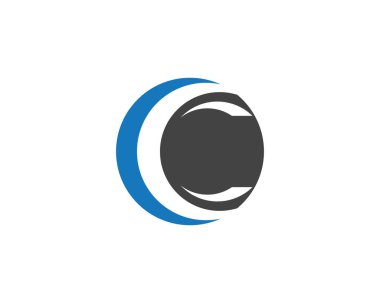 C harfi Logo şablonu vektör simge