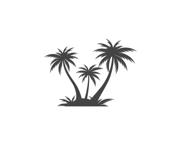 Palm tree nyári logó sablon — Stock Vector