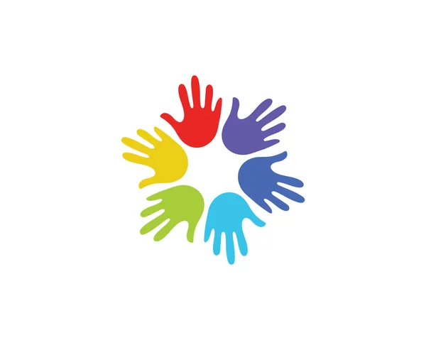 Ikona wektora symbolu Logo pielęgnacji dłoni — Wektor stockowy