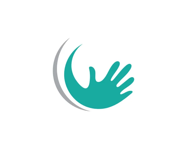HandCare Logo Template vetor ícone — Vetor de Stock