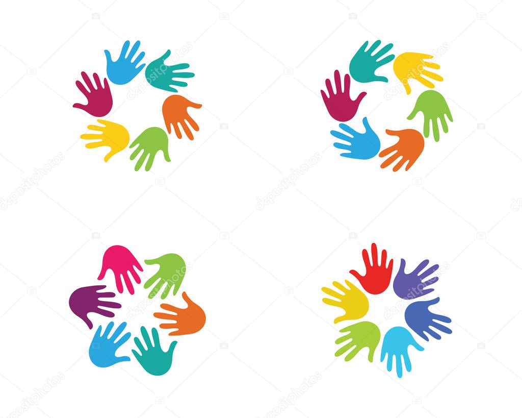 Hand Care Logo Template vector icon