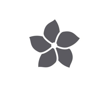 Yasemin çiçeği simgesi logo şablonu