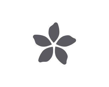 Yasemin çiçeği simgesi logo şablonu