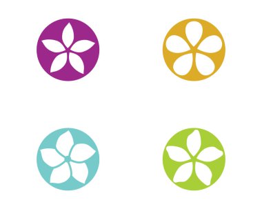 Yasemin çiçeği simgesi logo şablonu