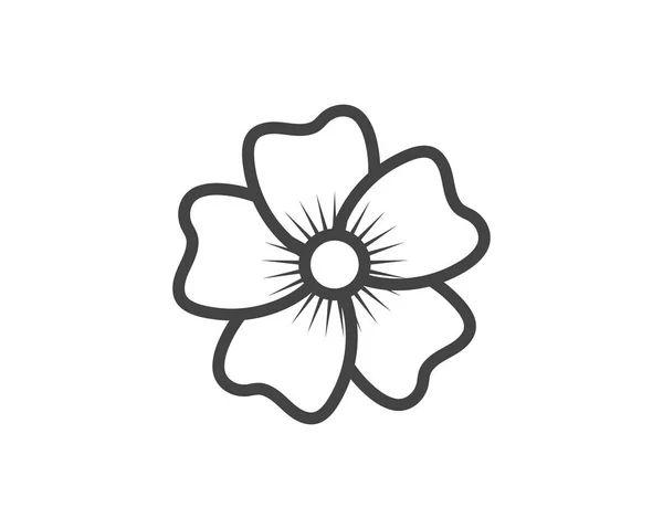 Plantilla de logotipo icono de flor de jazmín — Vector de stock