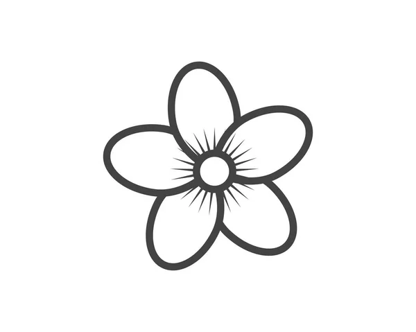 Шаблон логотипа цветка жасмина — стоковый вектор