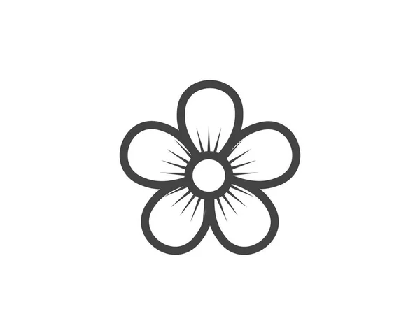 Jasmine flor ícone logotipo modelo —  Vetores de Stock