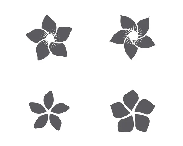 Plantilla de logotipo icono de flor de jazmín — Archivo Imágenes Vectoriales