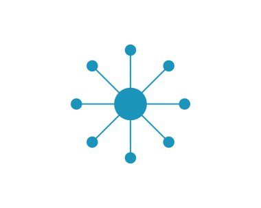 Molekül sembol logo şablonu vektör