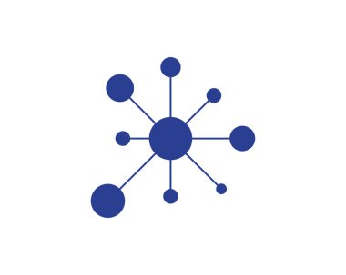 Molekül sembol logo şablonu vektör