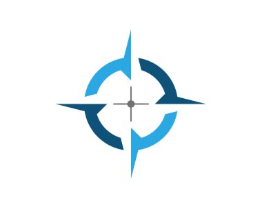 Pusula Logo şablon vektör simgesi