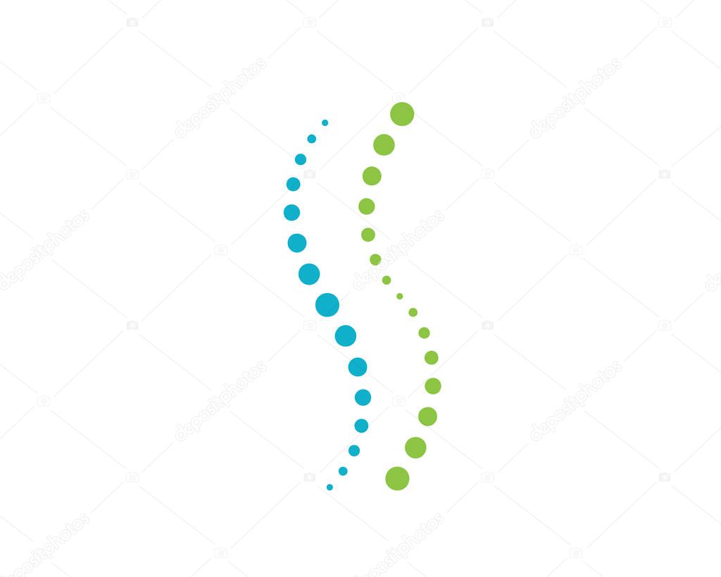 Spine diagnostics symbol logo template vector illustration design