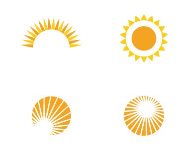 Güneş vektör çizim Logo şablonu tasarım