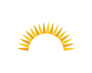 Güneş vektör çizim Logo şablonu tasarım