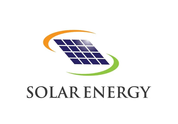 Logo-Vektor für Solarenergie — Stockvektor