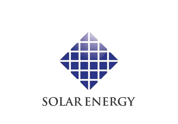 Logotipo de energía solar vector — Vector de stock