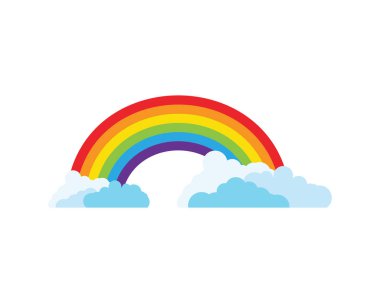 Gökkuşağı simge şablon vektör