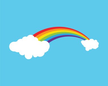 Gökkuşağı simge şablon vektör