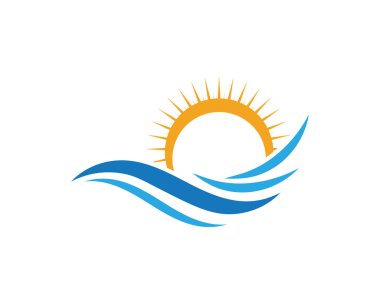 Su dalgası simge vektör çizim